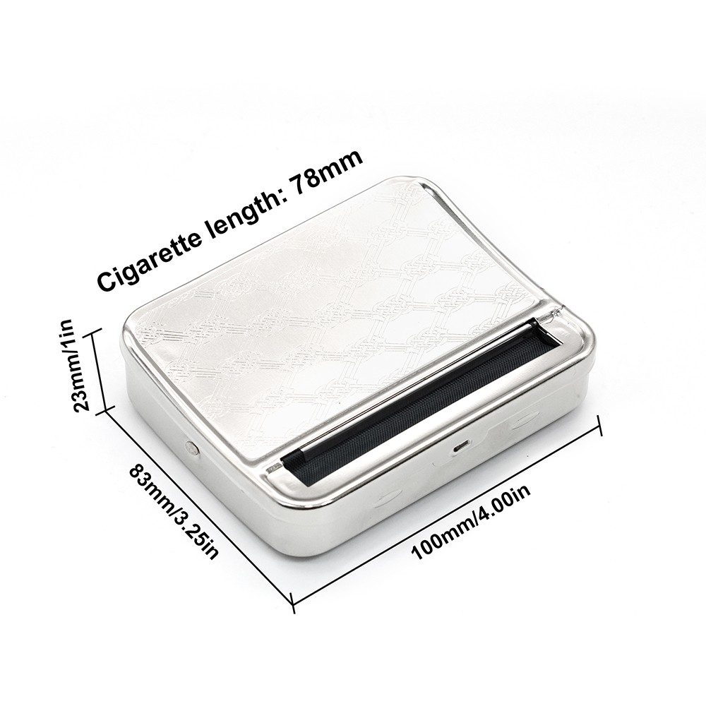 Metal Tobacco Rolling Machine - 78mm Cigarette Roller Case for Automatic