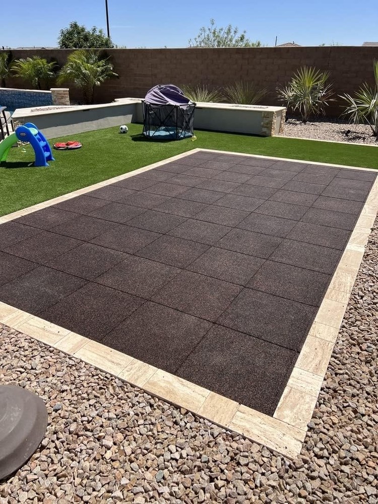 Playsafer Elevate Rubber Playground Tiles - 1" Thick High Density Interlocking