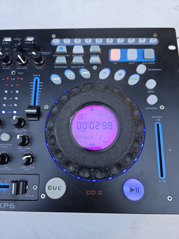 Technical Pro DMXP6 Double CD Mixer with USB, Scratch and BPM