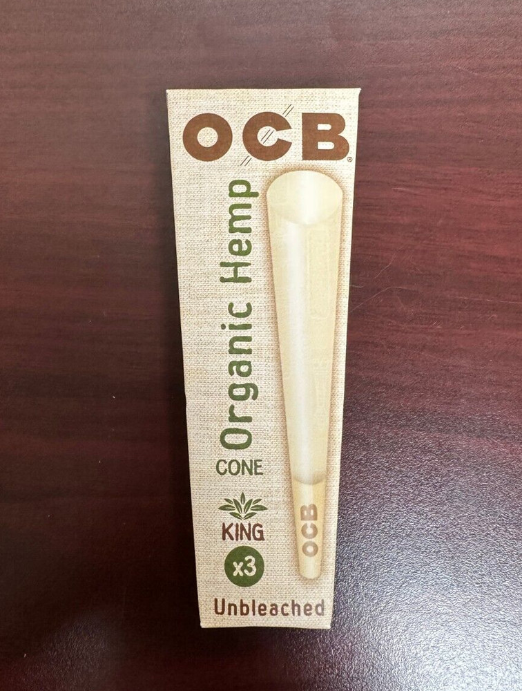 OCB Organic KING Size Cones 3 Count~1 Pack ONLY