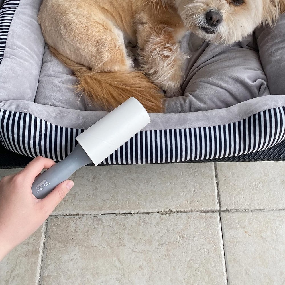 Travel-Friendly Lint Roller with Extra Sticky Sheets – 1 Handle & 3 Refills