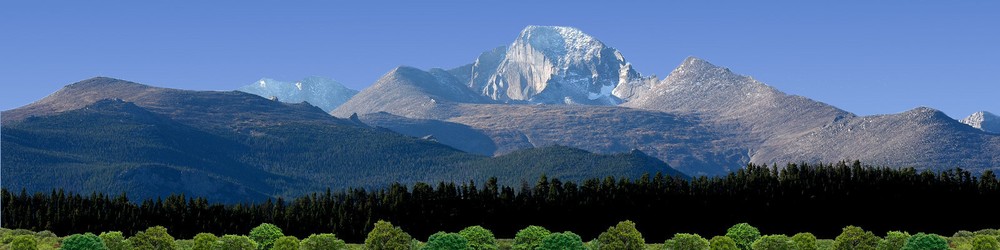 TRACKSIDE BACKDROP #581 Rocky Mountains Trees and sky N Scale
