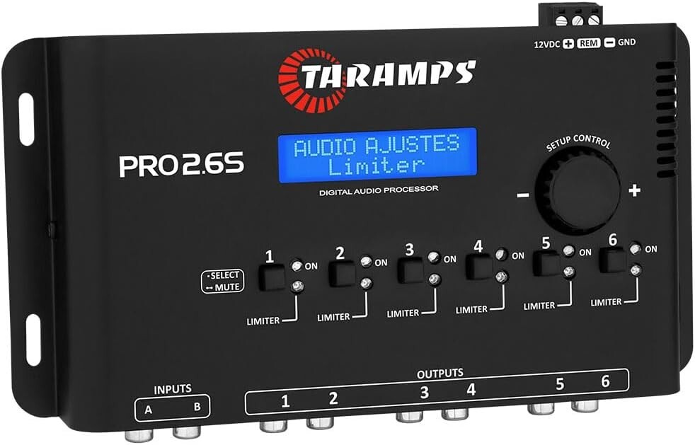 Compact Digital Signal Processor with Adjustable 3-Band Equalization for Cars