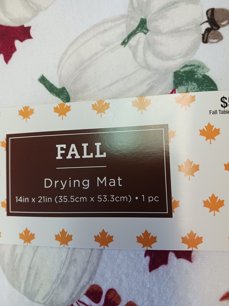 New Fall Decor Dish Drying Mat Kitchen Decor