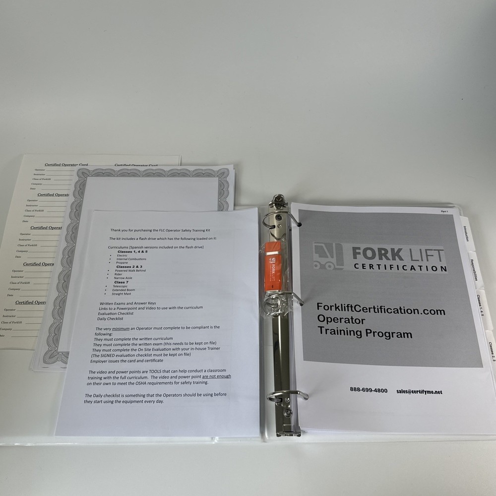 Forklift Certification Kit OSHA Compliant, Complete Train The Trainer Bundle