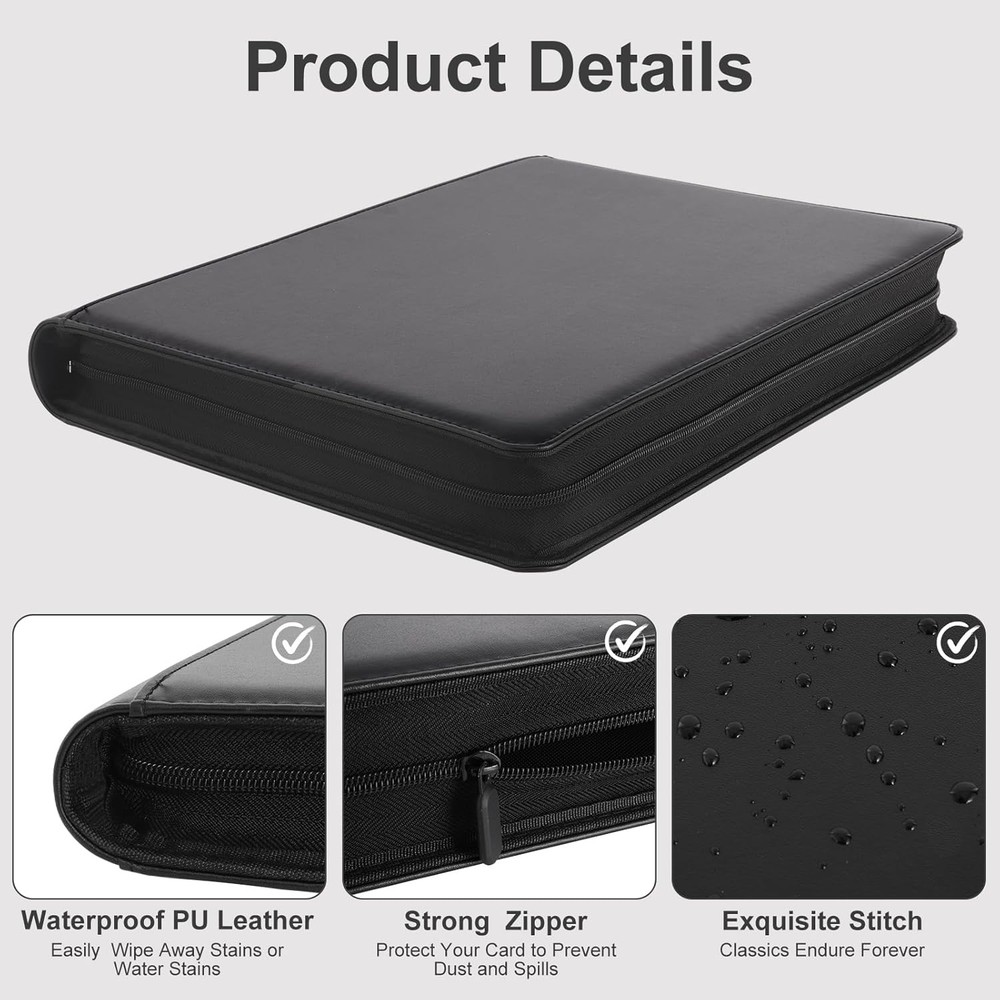 Toploader Binder Holds 324Toploaders 9 Pocket Top Loader Binders with Sleeves..