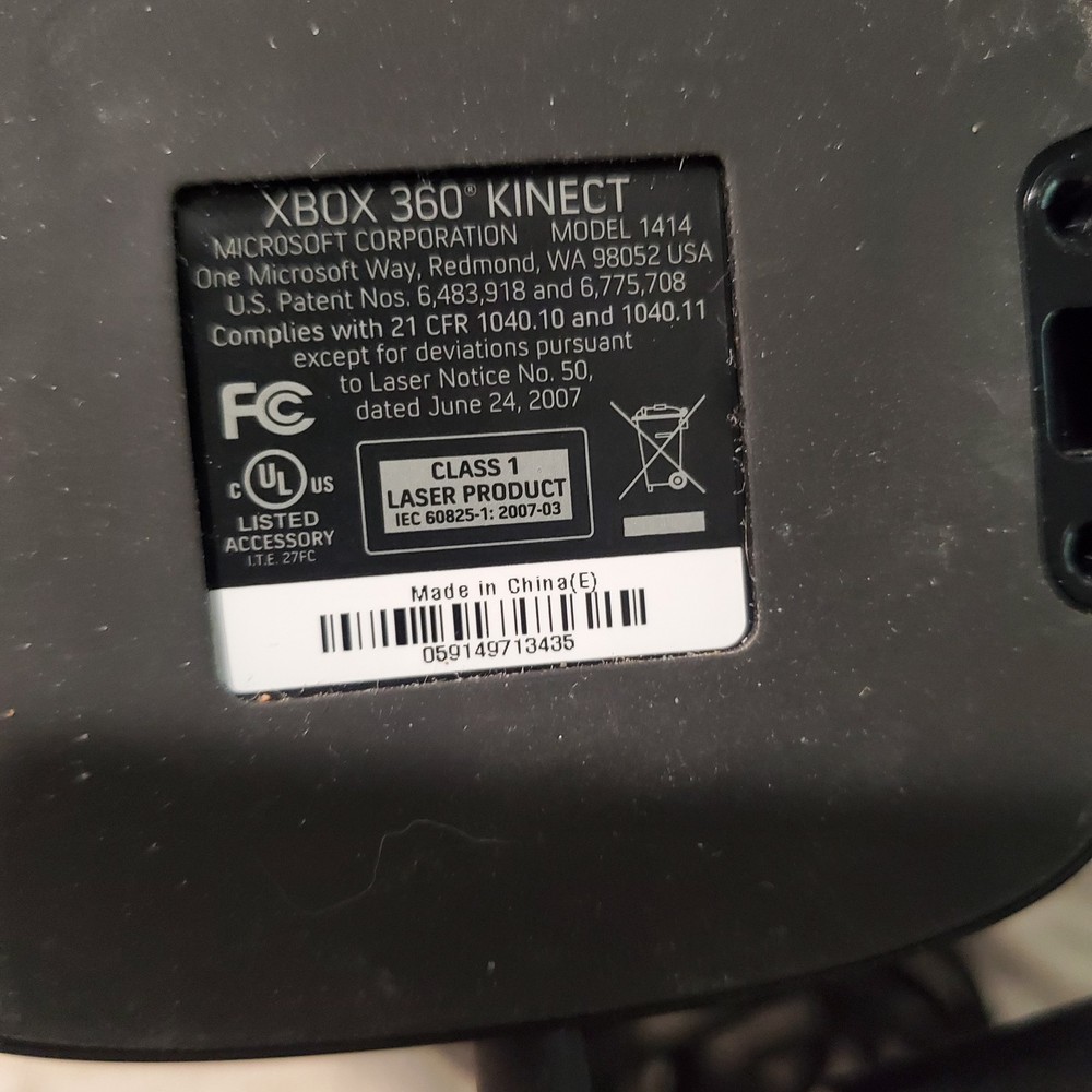 Microsoft Xbox 360 Kinect Sensor Bar Model 1414 Motion Camera USB Untested