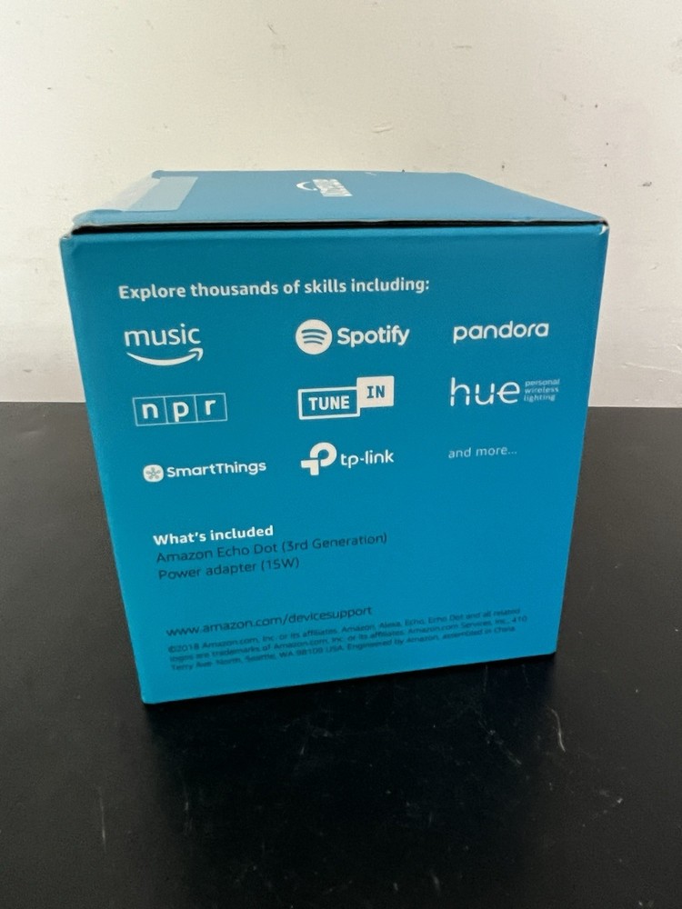 Amazon Echo Dot (3rd Generation) Smart Speaker - Charcoal - NEW & SEALED Box