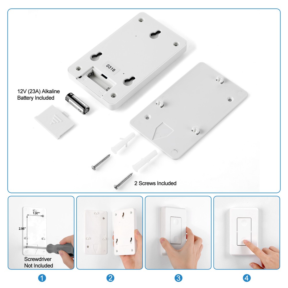 DEWENWILS Remote Control Outlet Wireless Wall Mounted Light Switch