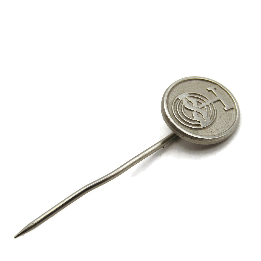 T Logo Stick Pin Silver Tone