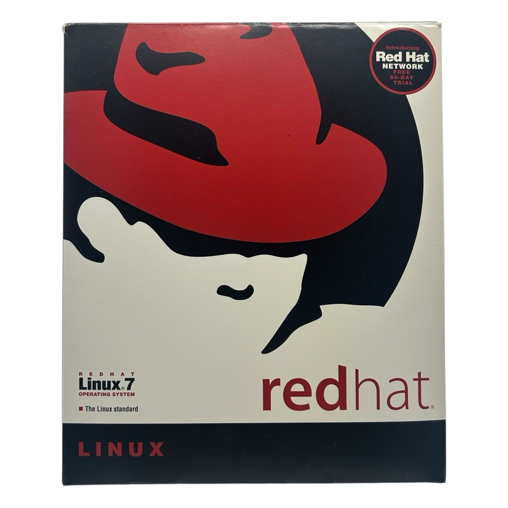 Red Hat Linux 7 Operating System (CD-ROM, 2000) Big Box CIB Complete Software