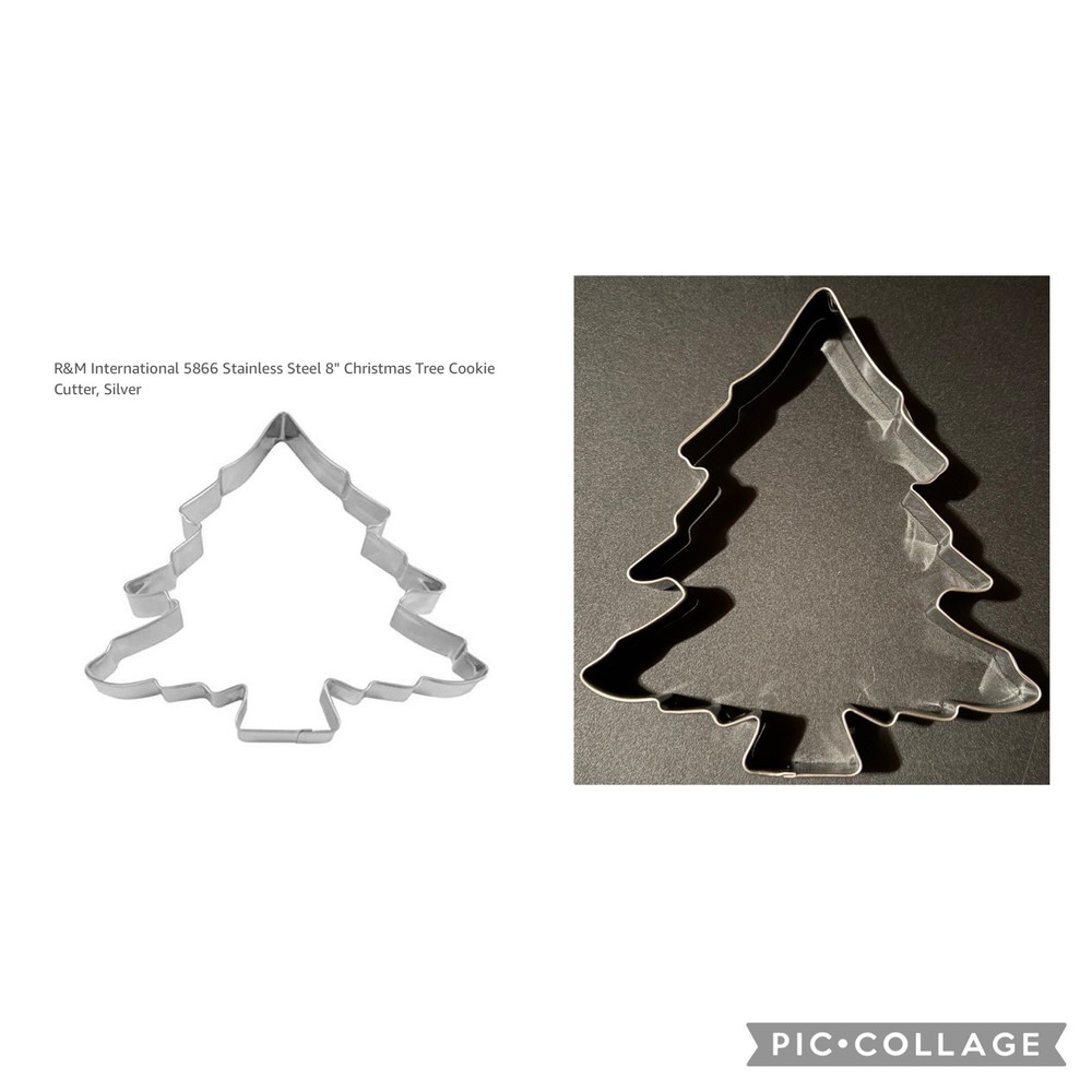 Stainless Steel 8" Christmas Tree CookieCutter, Silver