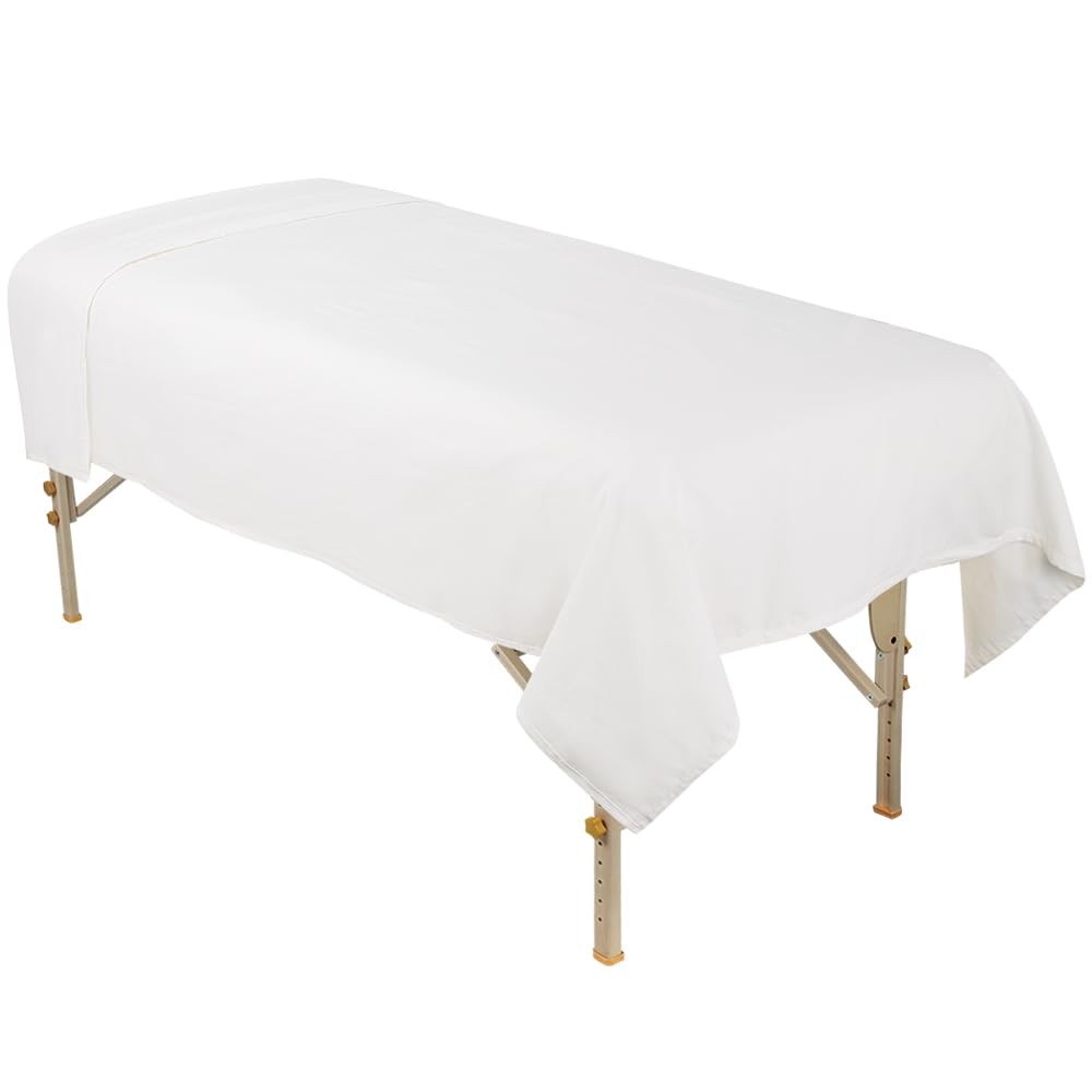 ForPro Premium Flannel Flat Sheet White