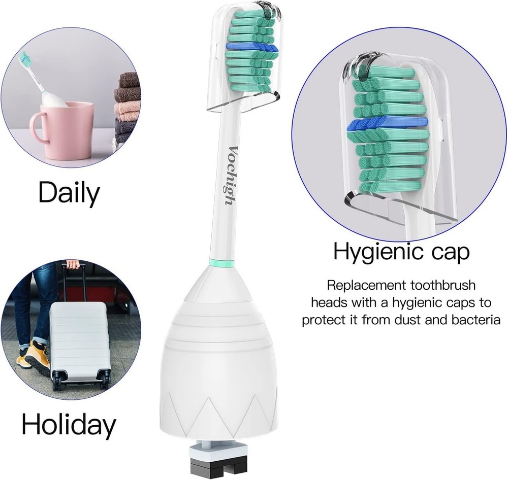6 Pack Philips Sonicare Replacement Toothbrush Heads for e-Series - Green