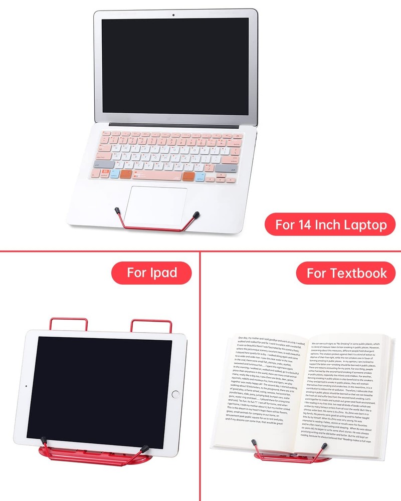 Adjustable Reading Rest Book Holder Documents Stand Sturdy Typing Stand