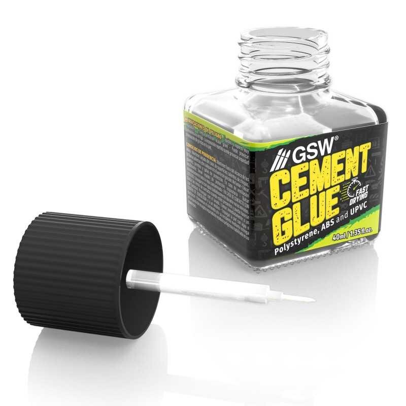 Cement glue for plastics 40ml - polystyrene, ABS, plasticard, and HIPS