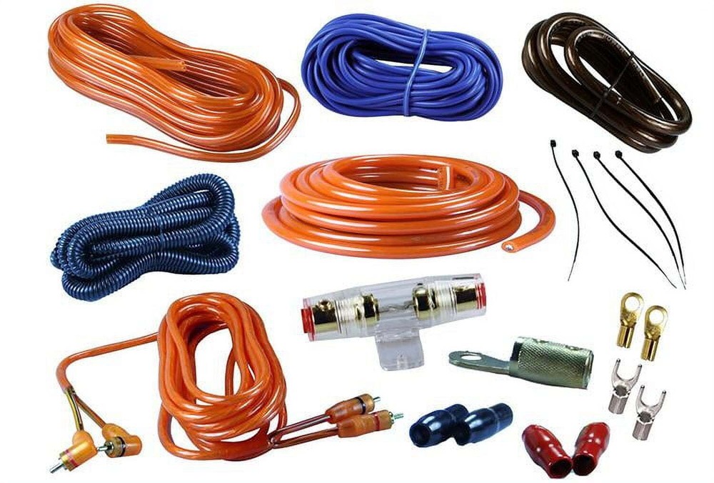 Absolute USA KIT-4OR 2000 Watts Complete Amplifier Hookup Kit (Orange Color)