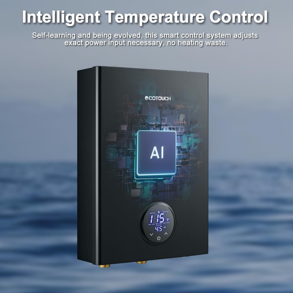 ECOTOUCH 24kW Tankless Water Heater 240V 5.8GPM On Demand Black