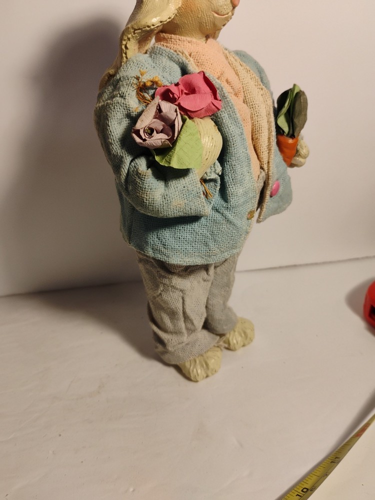Primitive Handmade Hippie Looking Easter Bunny Rabbit 9 Inches High