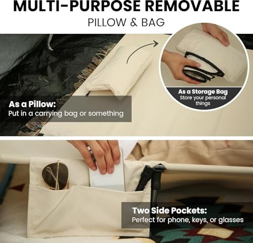 Ultralight Folding Camping Cot, Extra Long Backpack Lightweight Camping Cots