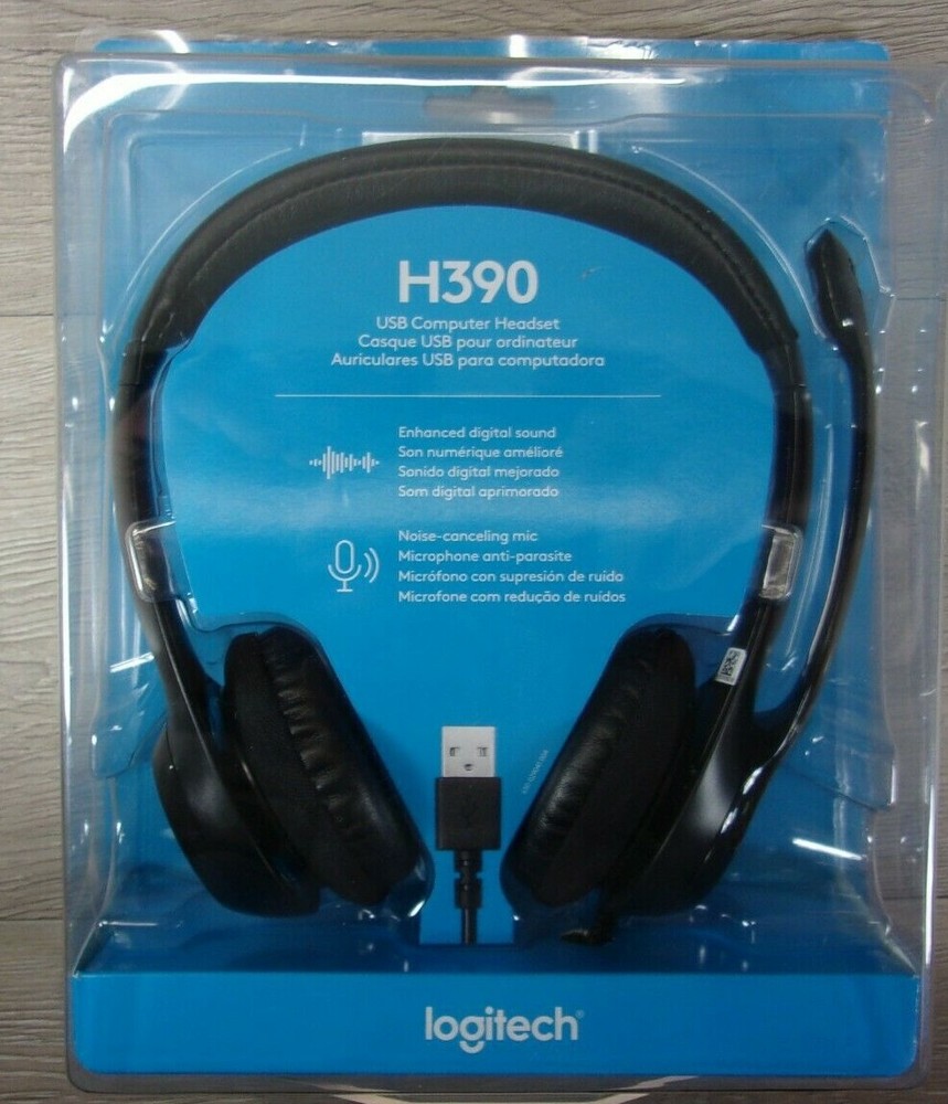 Logitech H390 Stereo USB-A Computer Headset new in box