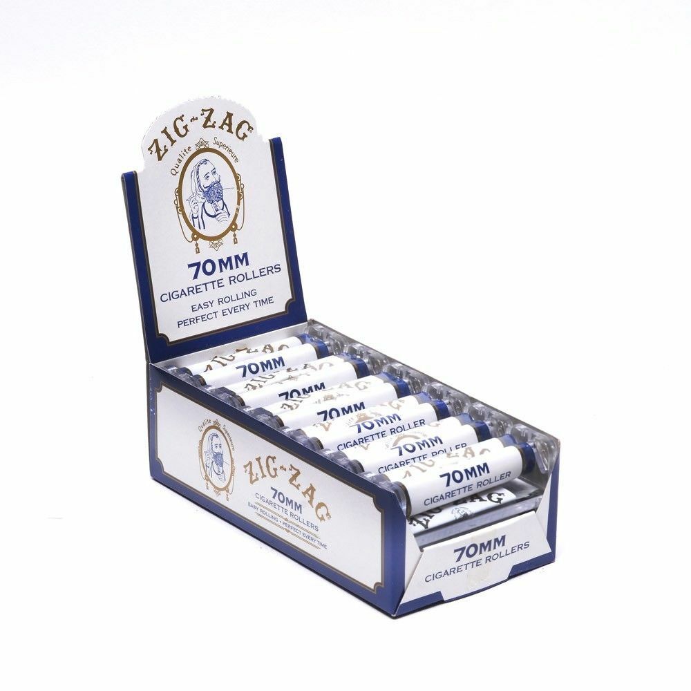 Zig-Zag 70MM White - 3 ROLLERS - Machine Zig Zag Roll Papers Rolling
