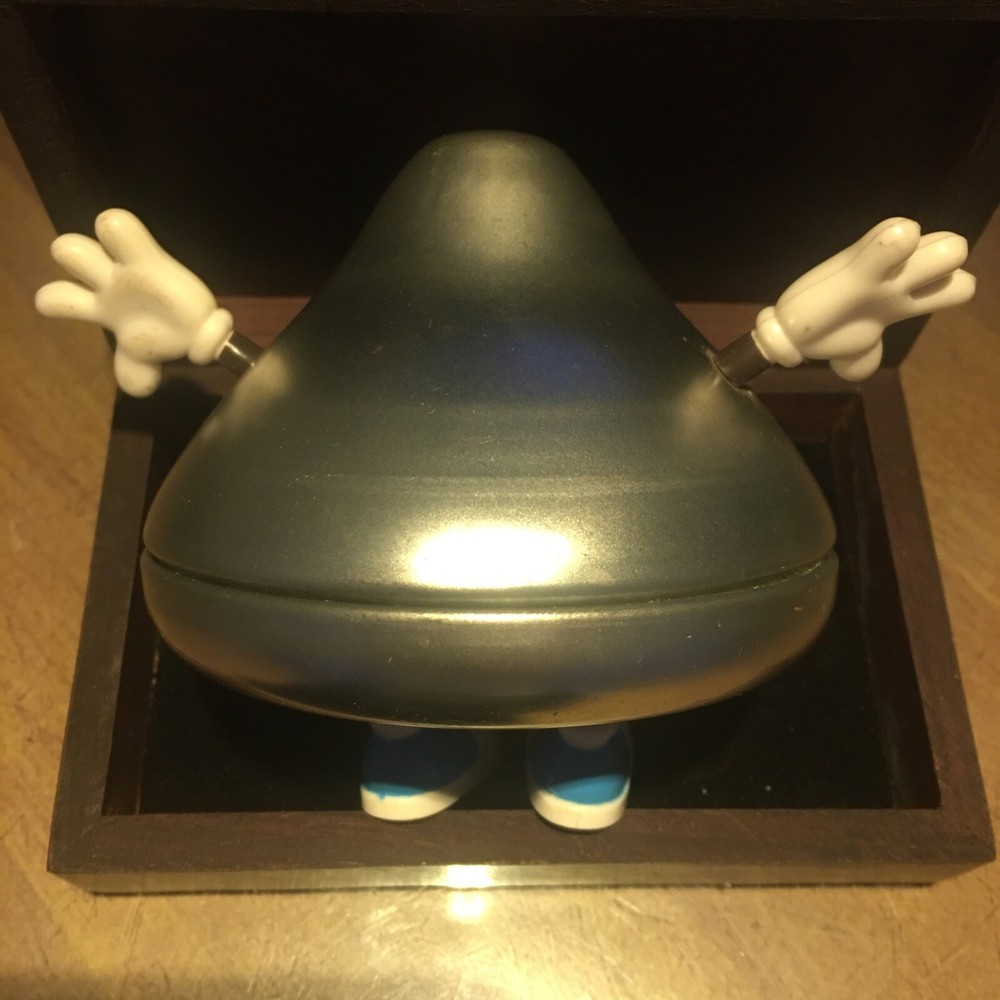 Hershey Kiss Metal Tin Container 4” Very Good Condition