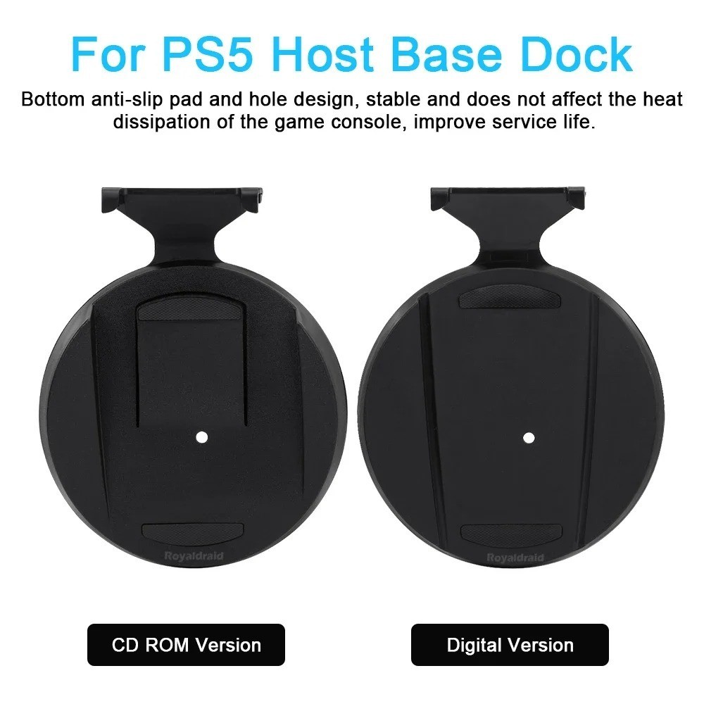 For PS5 Disc Version Console Base Bracket Stand Vertical Horizontal
