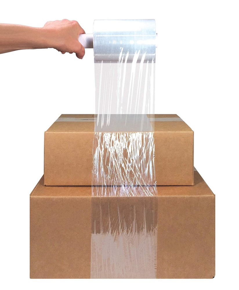 4 Pack Mini Stretch Wrap with Easy Grip Handle, Self-Dispensing, 5 in x 1000 ...