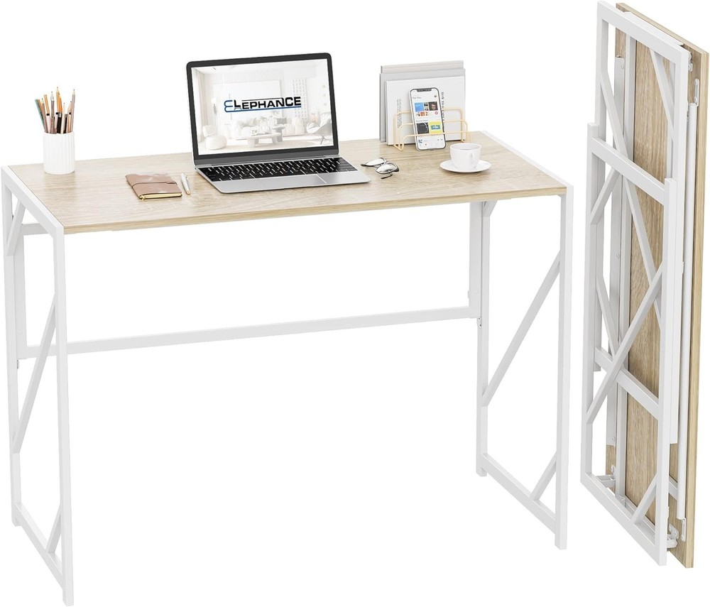 Folding Desk Writing Computer Desk Home Office No-Assembly Study Office Desk