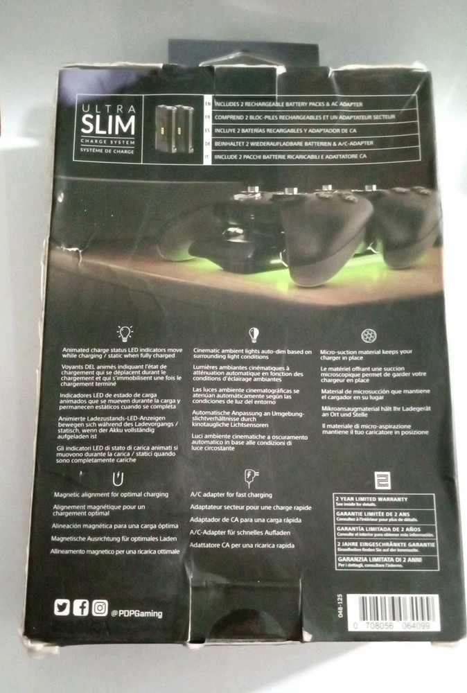 PDP Gaming Ultra Slim Charging System for Xbox One Controllers (048-125)