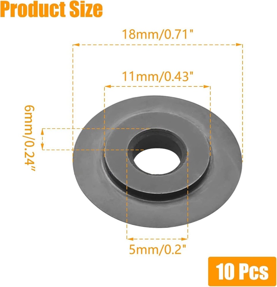 Replacement Cutter Wheels for Tubing Cutter - 10 Pack