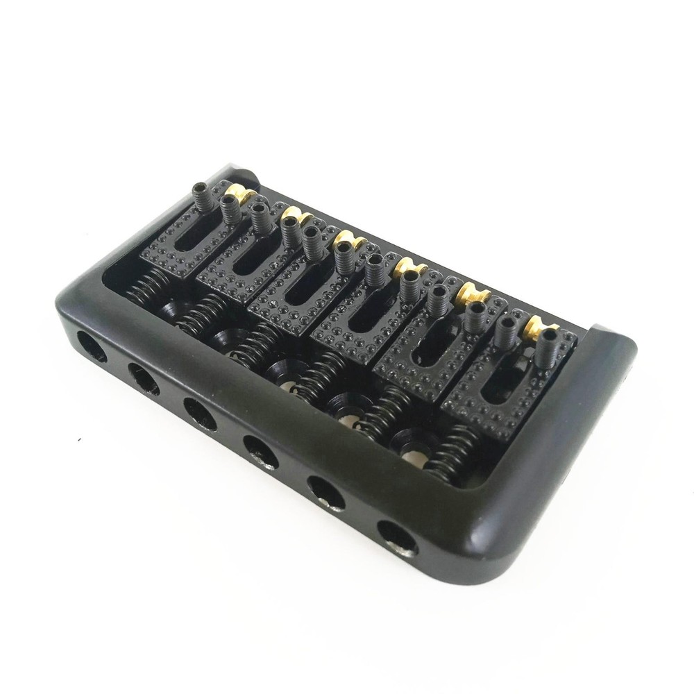 6 String 10.5mm Fixed Roller Saddle Hardtail Top Load Bridge For Electric Guitar