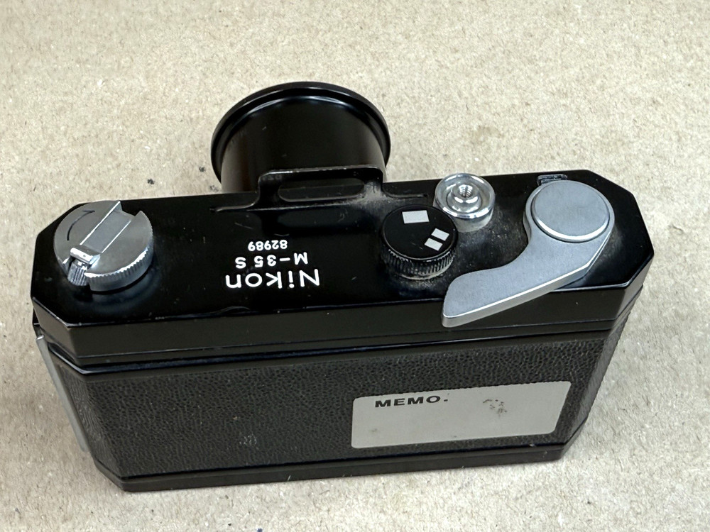 Nikon M-35S Microscope camera, 35mm dual format full & half-frame, w/tube-UNTEST