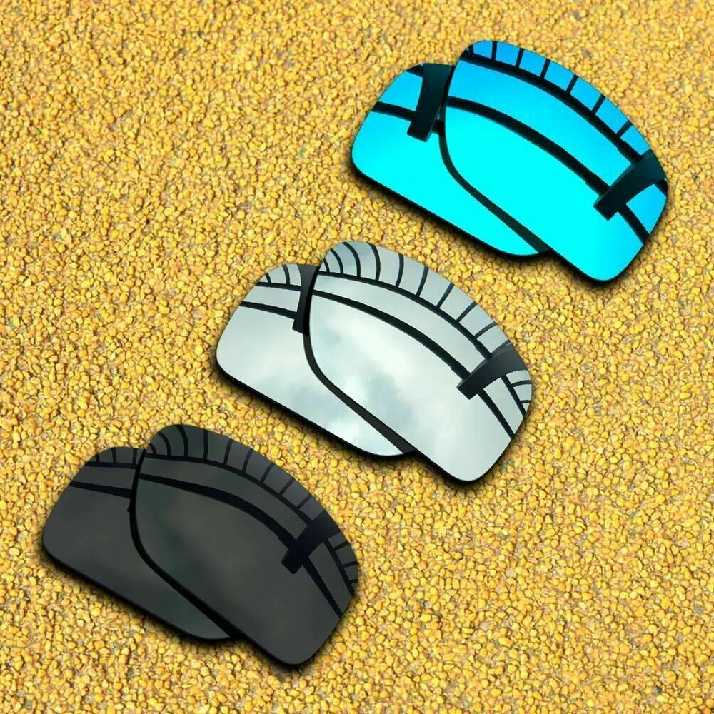 3 Pairs Lenses Replacement for-Oakley Split Shot Polarized-Black&Silver&Ice Blue