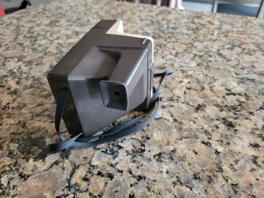Polaroid Camera Vintage With Rainbow Stripe