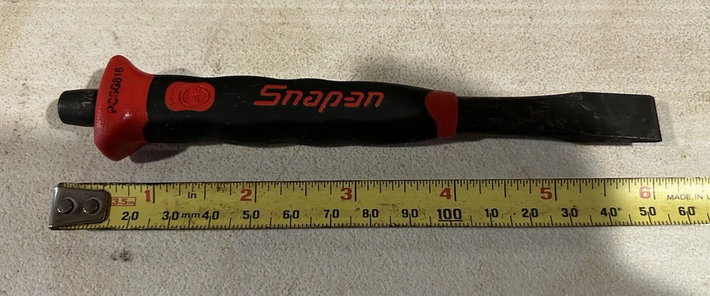 NOS. Snap-on Tools Soft Grip 1/2" Flat Edge Chisel PCSG816R RED
