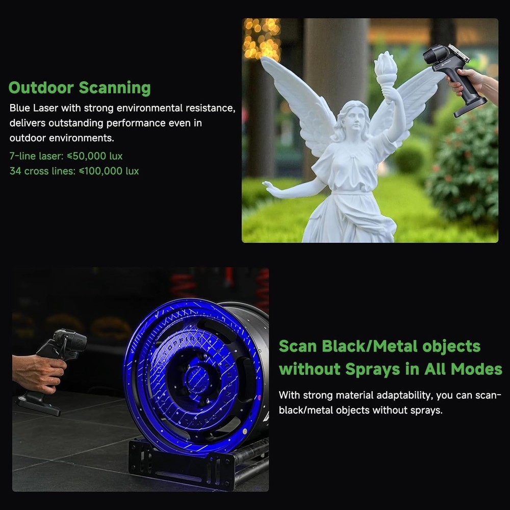 Creality RaptorX 3D Scanner Wireless Hybrid Blue Laser & NIR Scanner For Printer