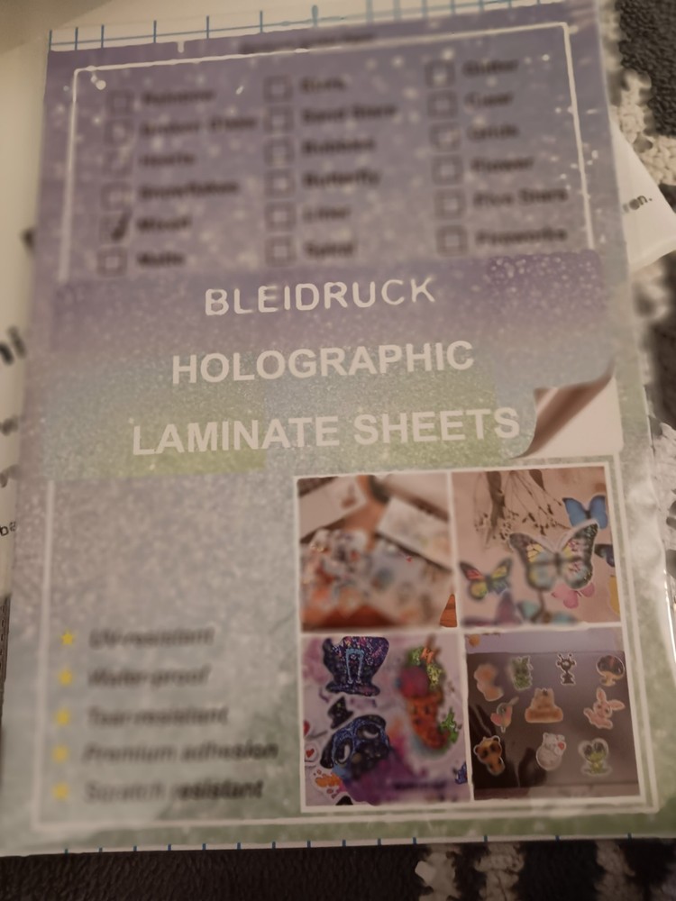 Bleidruck Vinyl Sticker Paper Mixed
