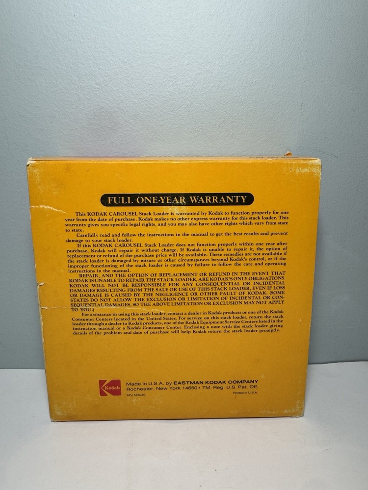 Kodak Slide Projector Carousel Stack Loader in Box with Manual - Excellent
