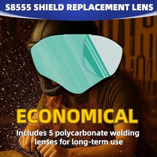 5-Pack Face Shield Replacement Lens - Impact-Resistant, Dust & Splash Proof