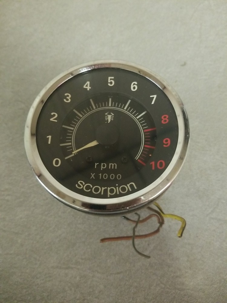 1972 Scorpion Tachometer RED LINE
