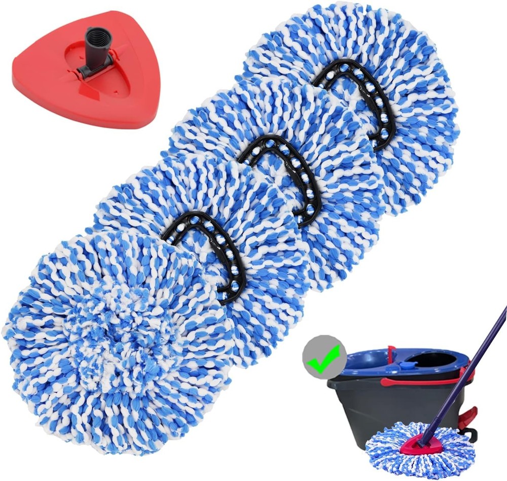 Spin Mop Replacement Heads Microfiber Mop Refills patible Tank System