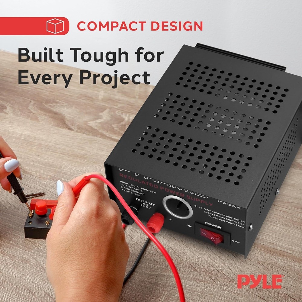 PS9KX Universal Compact Bench Power Supply-5 Amp Linear Regulated Home Lab Be...
