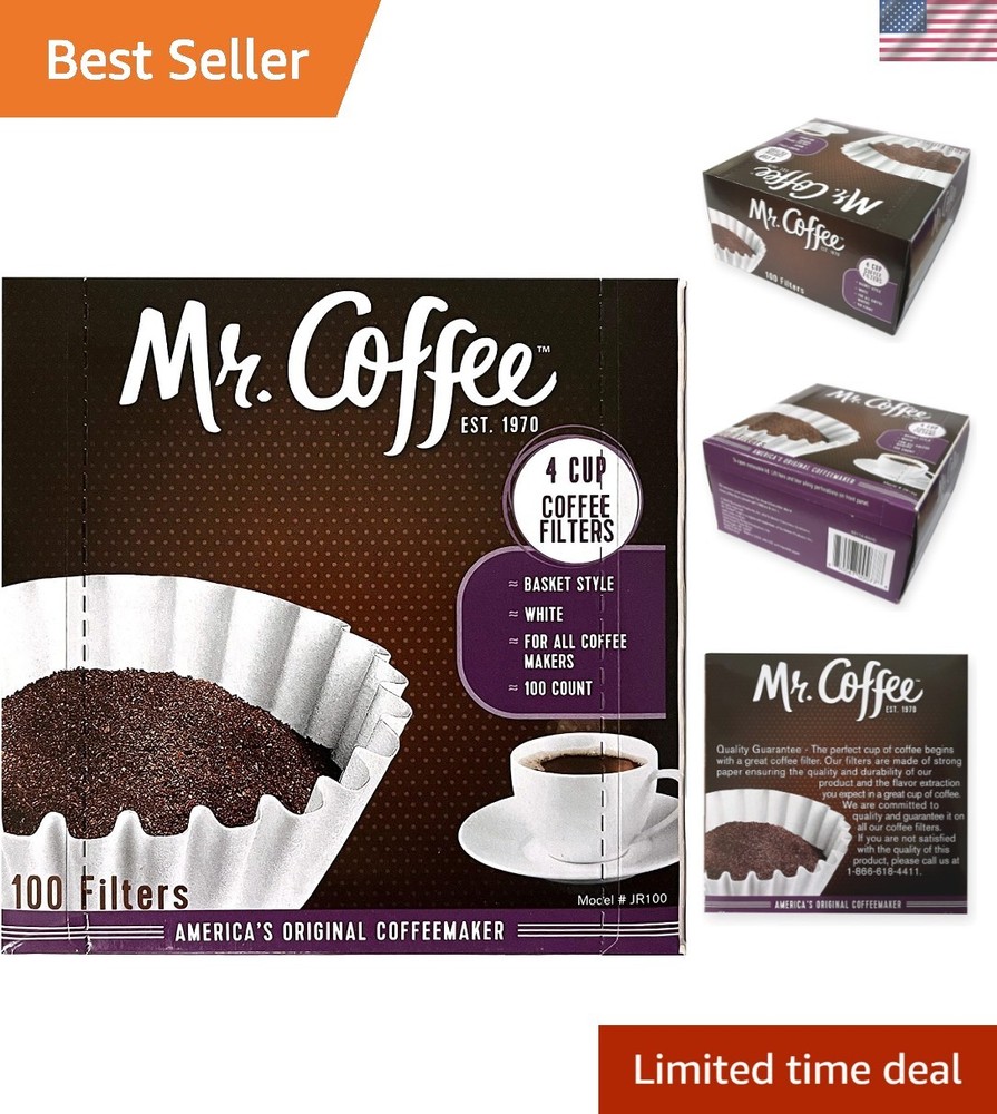 4-Cup Coffee Filters, 100 Count Package May Vary