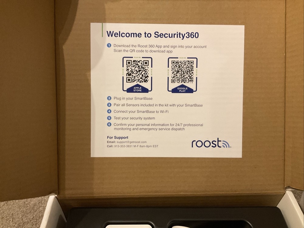ROOST Security 360 home security system wireless wifi New Open Box