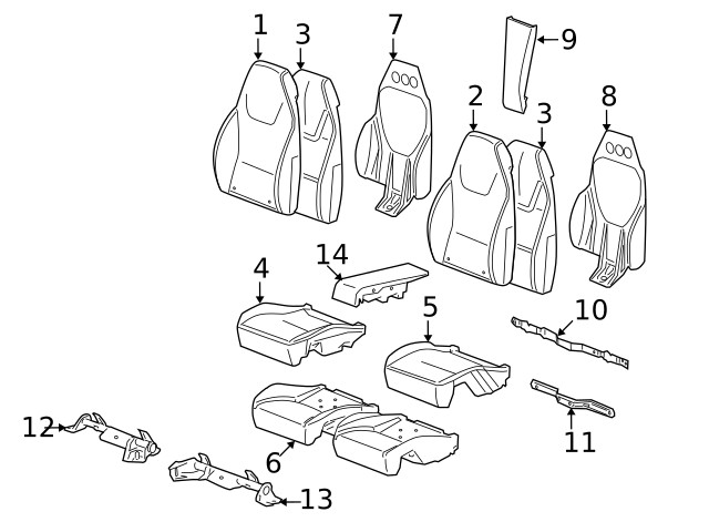 Genuine GM Seat Bracket 15828451