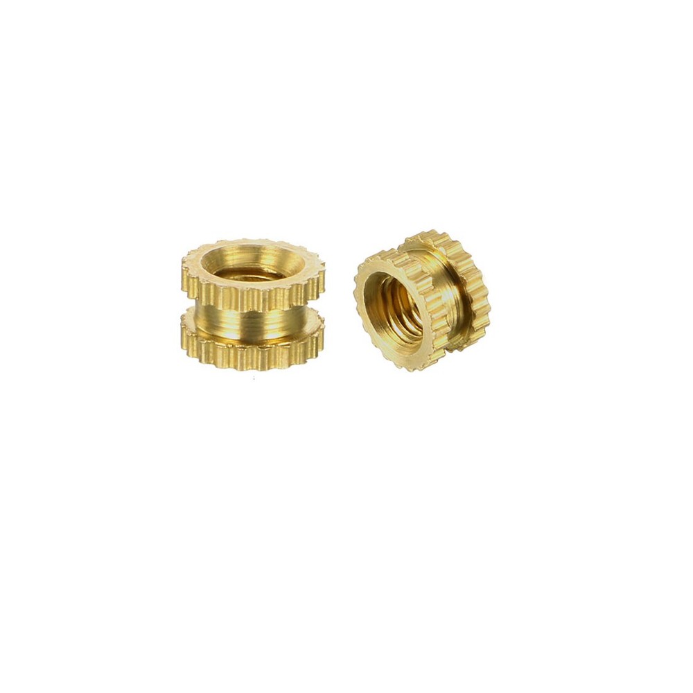 50pcs M3 3mm x 5mm Brass Knurled Threaded Insert Embedment Nuts
