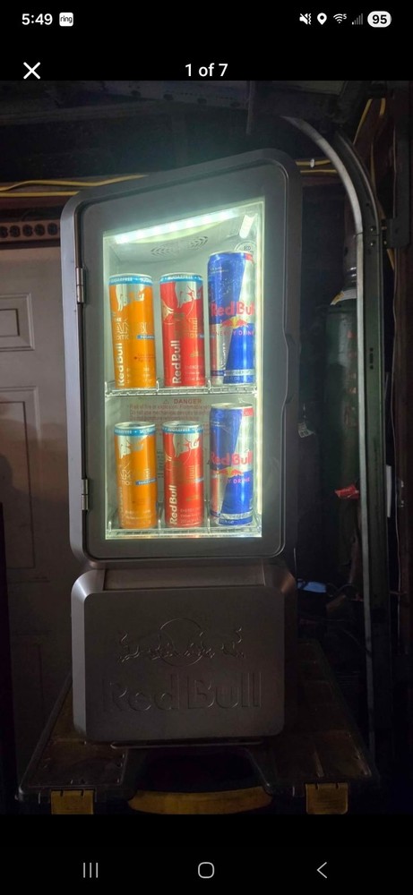 Red Bull Mini Fridge Micro Cooler Countertop Refrigerator