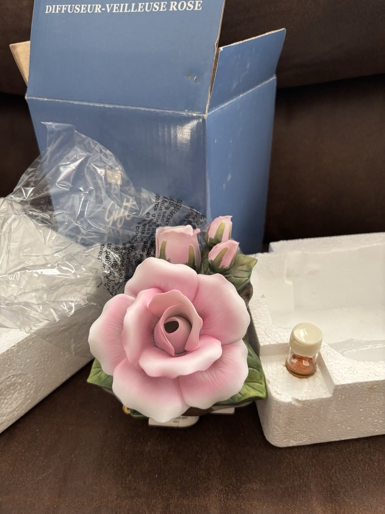 Vintage Avon Rose Nightlight Diffuser Pink 2003